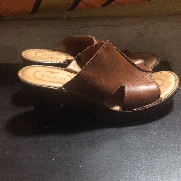 Born leather slides, sz 8 / 39 barely worn - Picture 3 of 4